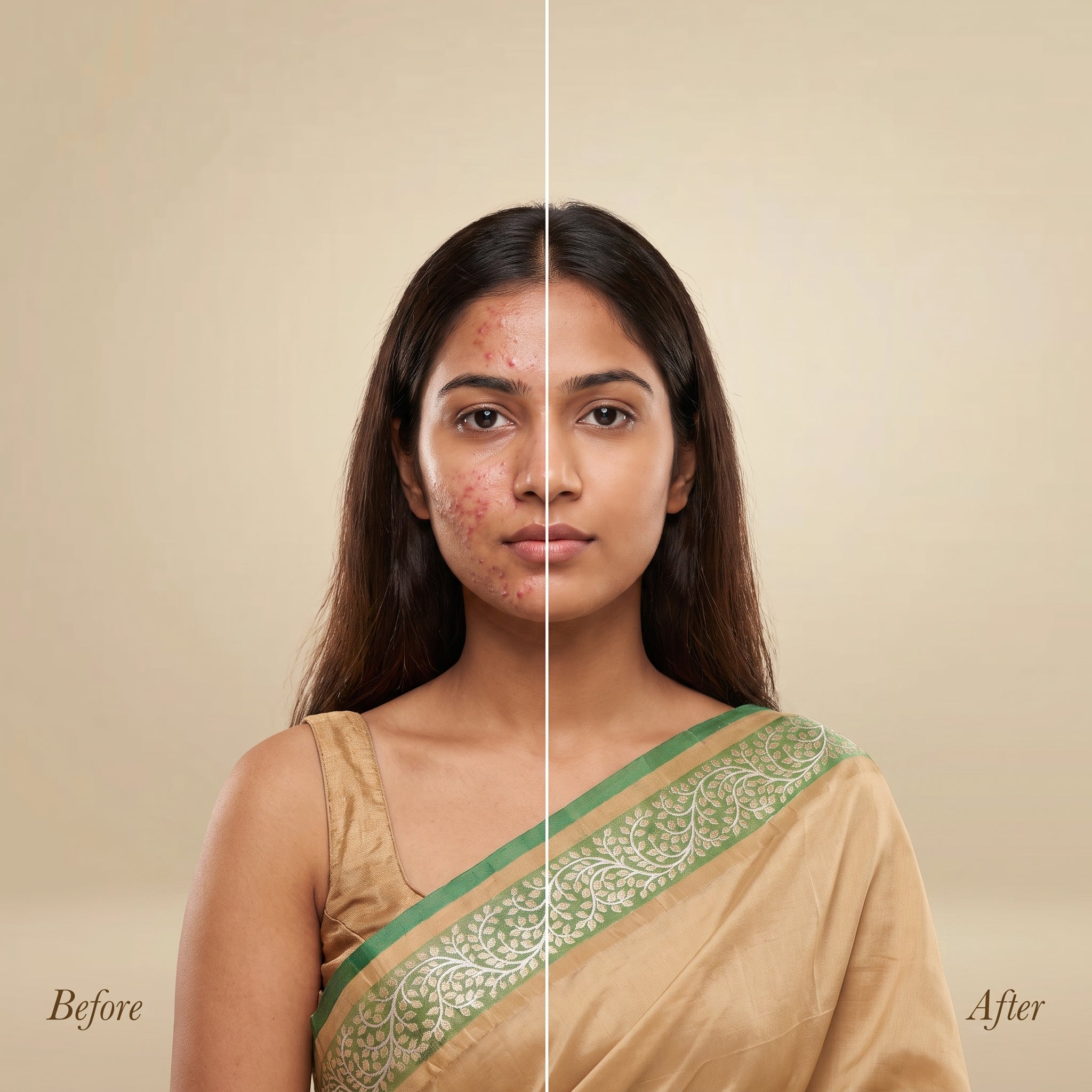 Rose Pink Face Tightener — before and after: acne, breakouts and open pores calmed and cleared | NB by Ritu Walia