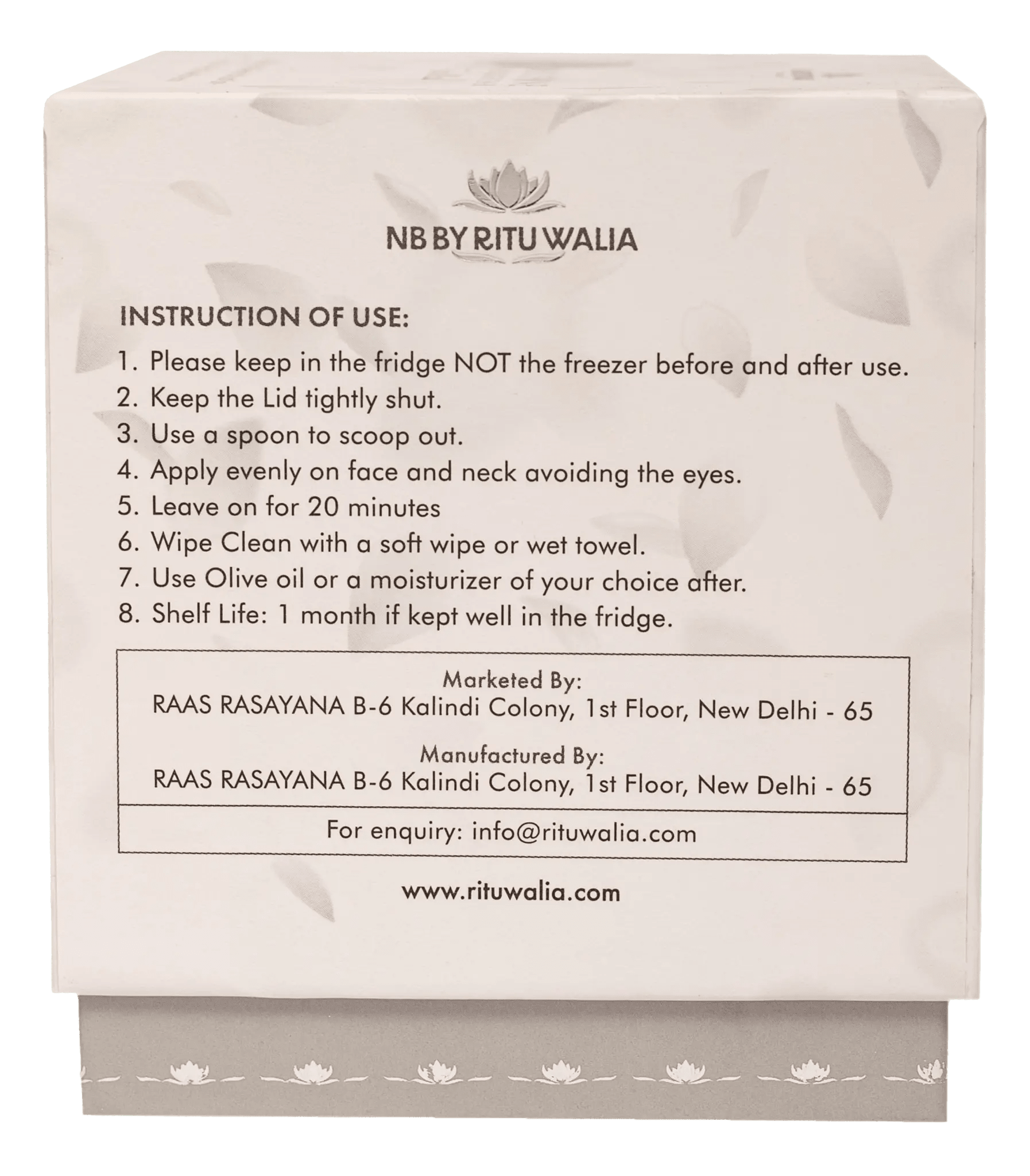 Diamond Brightening Face Pack | Skin Brightener Without Bleach | Bio - Active Cold - Pressed - NB by Ritu Walia